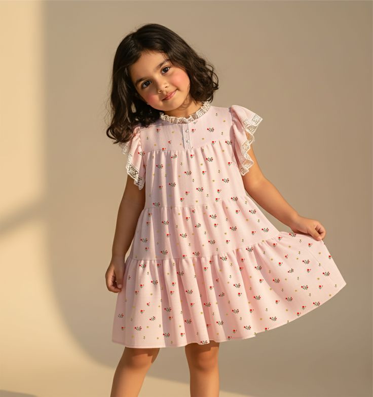 Girls Floral Cotton Frock