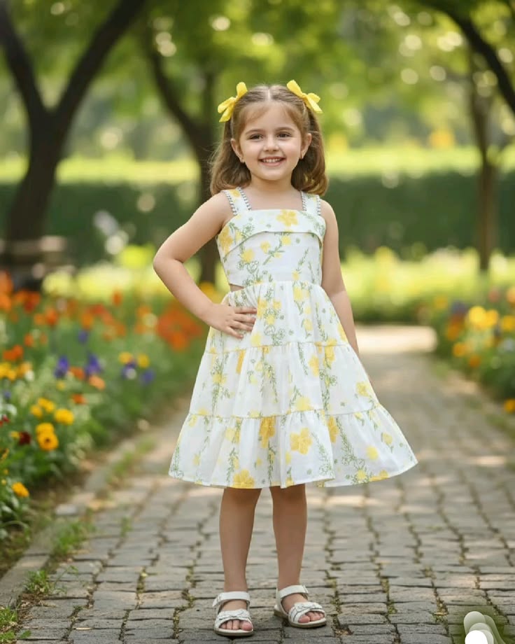 Girls Floral Cotton Frock