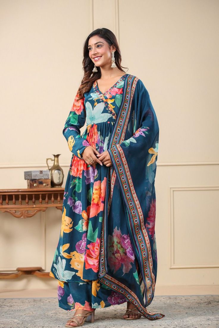 Floral Printed Cotton Kurti