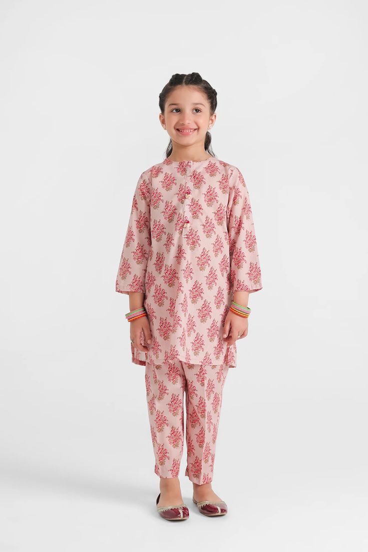 Kids Cotton Printed Kurta Set