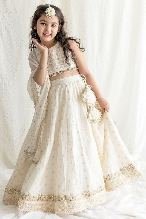 Girls Comfortable Cotton Lehenga Set